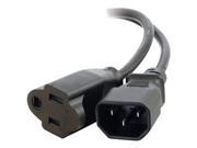C2G 1FT 18 AWG MONITOR POWER ADAPTER CORD IEC320C14 TO NEMA 5 15R POWER CABLE 1 FT 3147