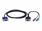 TRIPP LITE 6FT PS 2 CABLE KIT FOR B004 008 KVM SWITCH 3 IN 1 KIT 6 KEYBOARD VIDEO MOUSE KVM CABLE 6 FT P750 006