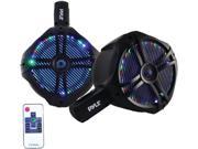 Hydra Series 2 Way Wakeboard Speakers with Programmable LED Lights 6.5 PLMRWB65LEB
