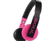 Loop On Ear Headphones with Microphone Pink Black 81971073
