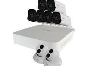 Ultra TM 8 Channel 2TB IP NVR with 6 Bullet 2 Turret Cameras RU81T2GB6G 2T