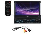 7 Single DIN In Dash Motorized DVD MP3 CD AM FM Receiver with Bluetooth R Rear Camera BVB9967RC