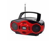 Naxa MP3/CD Mini Boombox and USB Player- Red Naxa MP3/CD Mini Boombox and USB Player- Red