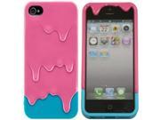 Demarkt®Rosy Sky blue Ice Cream Detachable Hard Case cover for Iphone5