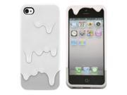 Demarkt®White Gray Ice Cream Detachable Hard Case cover for Iphone5