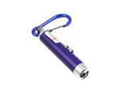 Demarkt®3 IN 1 Laser Pointer LED UV Flashlight Torch Keychain Dark Blue