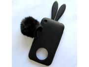 Demarkt®Series Bunny Design Silicone Case for Apple iPhone 3 3S Black
