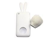 Demarkt®Series Bunny Design Silicone Case for Apple iPhone 3 3S White