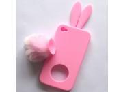 Demarkt®Series Bunny Design Silicone Case for Apple iPhone 4 4S Pink