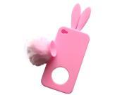 Demarkt®Series Bunny Design Silicone Case for Apple iPhone 4 4S Light Blue