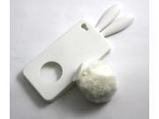 Demarkt®Series Bunny Design Silicone Case for Apple iPhone 4 4S White