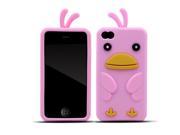 Demarkt® Cute Cartoon Silicone Chicken Animal Case Cover Skin for iPhone 5 Pink