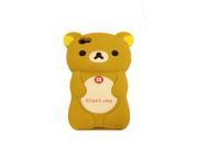 Demarkt® Cute 3D Brown Little Bear Soft Silicone Back Cover Case For iPhone 4S