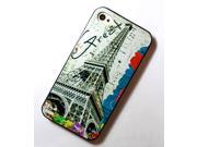 Demarkt® iPhone 4 Case Silicone Case Protective iPhone 4 4s Case Paris Eiffel Tower Collage A13