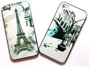Demarkt® iPhone 4 Case Silicone Case Protective iPhone 4 4s Case Paris Eiffel Tower Collage A27