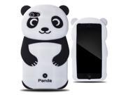 Demarkt® Cute Panda Silicone Rubber Gel Soft Skin Case Cover for 5S Black White