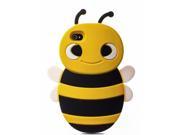 Demarkt® Cute Bee Silicone Rubber Gel Soft Skin Case Cover for Iphone 4s Yellow