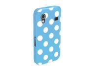 Demarkt® Cute Spots Silicone Rubber Gel Soft Skin Case Cover for Samsung S5830 Green Blue