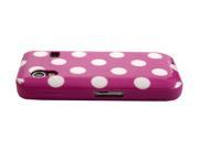 Demarkt® Cute Spots Silicone Rubber Gel Soft Skin Case Cover for Samsung S5830 Rose red