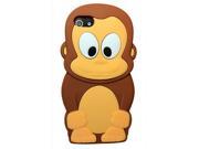 Demarkt® Cute Monkey shape Silicone Rubber Gel Soft Skin Case Cover for Iphone 5S Caqi