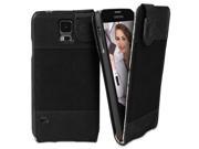 Bouletta Leather Canvas Phone cases for Samsung Galaxy S5 [Canvas Flip Antic Black]