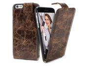 Bouletta Leather Phone cases for Apple iPhone 6 [Flip Case Vessel Brown]