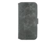 Bouletta Leather Phone Case for HTC One M8 [Wallet Case N Vessel Gray]