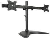 VIVO Dual Monitor Mount Free Standing Curved Bar Desk Stand for Screens upto 27