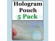 Seal and Key ID Hologram Butterfly Pouches 5 Pack