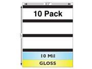 10 Mil Gloss Full Sheet Laminates with 1 2 HiCo Magnetic Stripes 10 Pack