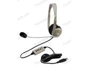 Multimedia Stereo Headphones with Boom Microphone USB