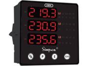 Simpson AMIK 200 Three Phase Digital Energy and Power Factor Panel Meter