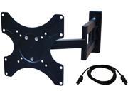 Mount it MI 407 LCD TV Wall Mount Bracket with Full Motion Swing Out Tilt and Swivel Articulating Arm for 23 37 Flat Screen Displays with VESA 100 or 200 M