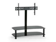 Mount it! 32 55 Inch Flat Panel TV Mount and Glass Entertainment Center Combo 2 Shelf