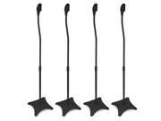 Mount It! SET of Four Universal High Quality Speaker Stands for Surround Sound Black