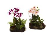 Nearly Natural Orchid Island Set of Two