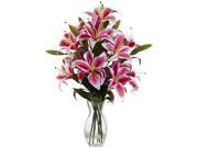 Nearly Natural Rubrum Lily Arrangement