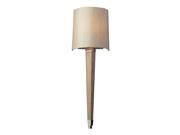 Jorgenson 1 Light Sconce In Taupe Wood And Polished Nickel