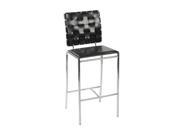 Euro Style Carina C Counter Chair Black Chrome Finish 2421