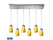 Elk Lighting Milan 6 Light Pendant in Satin Nickel 110 6RC YW