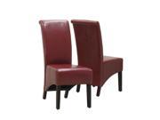 Burgundy Leather Look 40 H Parson Chair 2Pcs Per Ctn