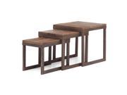 Zuo Modern 98121 Civic Center Nesting Tables Distressed Natural Fir Wood