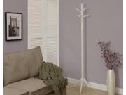 Monarch Specialties Antique White Traditional Solid Wood Coat Rack i3057