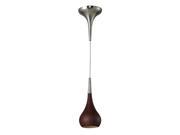 Elk Lighting Lindsey 1 Light Pendant in Dark Walnut and Satin Nickel 31340 1DW