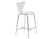 Euro Style Tendy C Counter Chair White Chrome Finish 2824