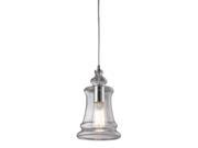 Elk Lighting Menlow Park 1 Light Pendant in Polished Chrome 60052 1