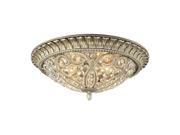 Elk Lighting Andalusia Collection 3 Light Flush Mount in Aged Silver 11694 4