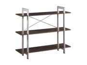 Office Star Products XT27 X Text Bookcase Espresso with Silver Accents