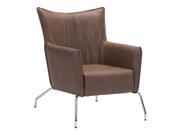 Zuo Modern 500509 Ostend Occasional Chair Saddle Brown