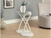 Monarch Specialties White Bentwood 2 Piece Nesting Table Set i3051